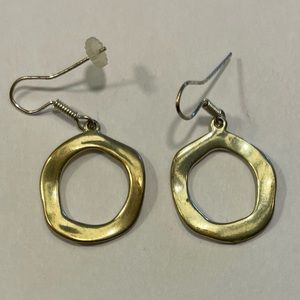 Silver Colored Circle Earrings